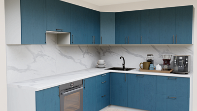 Кухня угловая Роялвуд джинс